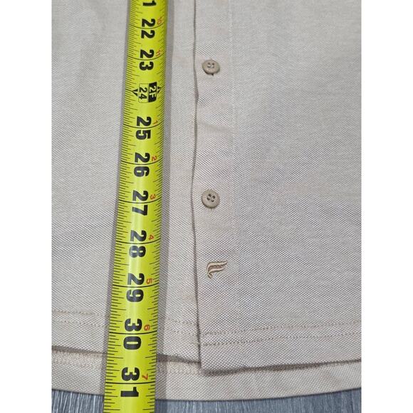 Fabletics The Dash Button Up Sport Beige Cotton Long Sleeve Shirt XXL A003332 - Picture 4 of 10